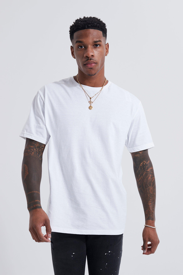 Basic T-Shirt Med Rund Hals, White