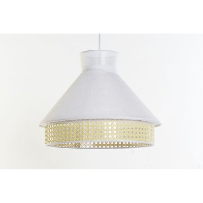 Taklampa DKD Home Decor Metall Brun linne Vit 220 V (40 x 40 x 32 cm)
