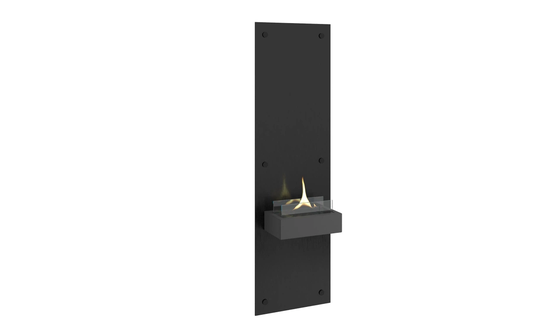 FLAMMAN Vägghängd Eldstad 130cm Svart