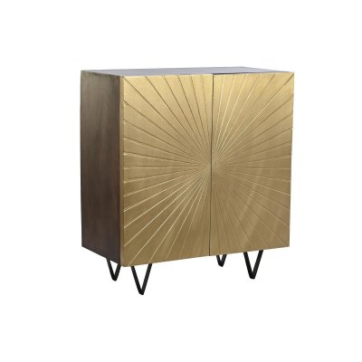 Skänk DKD Home Decor Gyllene Metall Trä (80 x 40 x 90 cm)