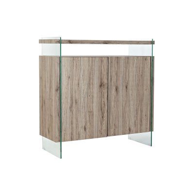 Skänk DKD Home Decor Naturell MDF Härdat glas (120 x 44 x 120 cm)
