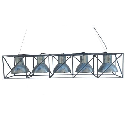 Taklampa DKD Home Decor Multipla positioner Svart Grå Metall 50 W (115 x 24 x 24 cm)