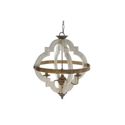 Taklampa DKD Home Decor Gran Vit Brons Järn (63 x 61 x 72 cm)