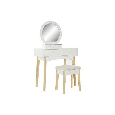 Spelare DKD Home Decor Speglar Naturell Vit Trä MDF (75 x 40 x 129 cm)