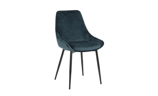 TOVE Stol Velvet Stålblå