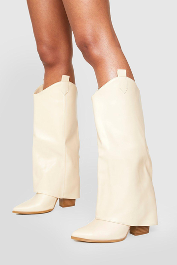 Boots Med Vikt Kant, White