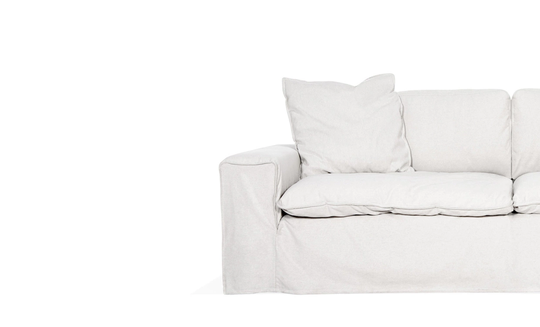 DOVER Grand Deluxe Klädsel 3-sitssoffa Vit