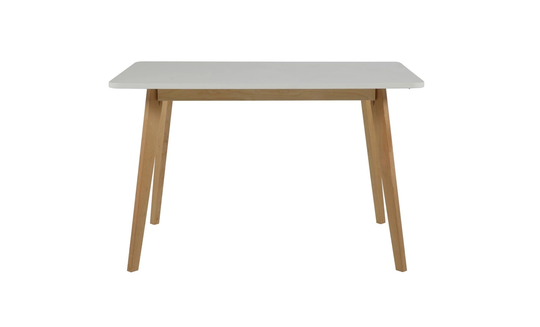 ALBY Matbord 120 Vit/Natur