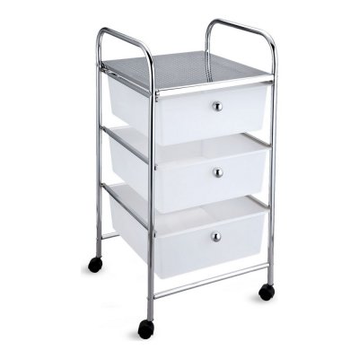 Byrå Confortime Metall Plast Med hjul (33 x 32,5 x 65 cm)