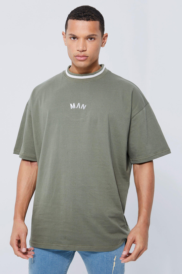 Tall Man Oversized T-Shirt Med Muddar, Green