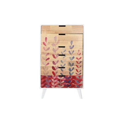 Kommod DKD Home Decor Naturell MDF Vit Rödbrun (60 x 30 x 108 cm)