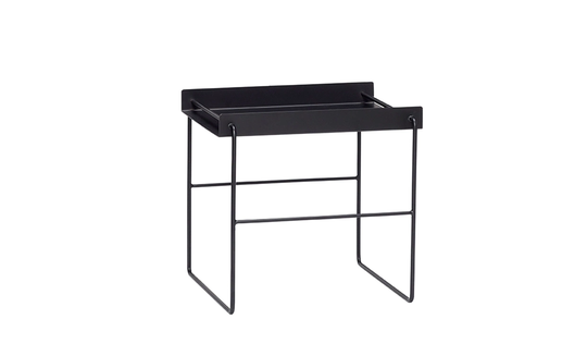SIDOBORD Metall Svart