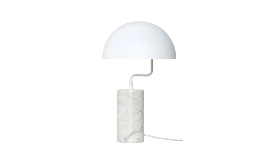 BORDSLAMPA Vit Marmor/Metall