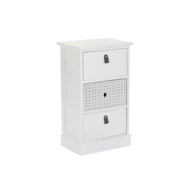 Byrå DKD Home Decor Grå Vit Paulowniaträ (36 x 25 x 62 cm)