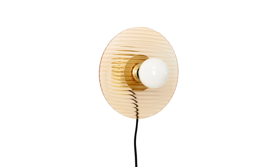 VÄGGLAMPA Glas/Mässing