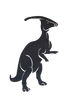 Väggdekor Dinosaurie B32xD0,15xH51 cm