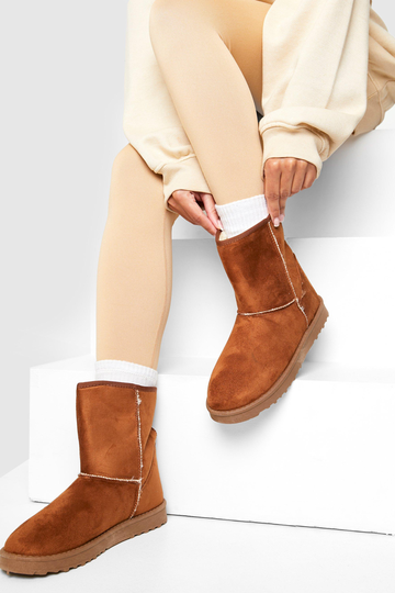 Låga Mjuka Boots, Brown