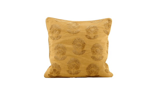 VELV Kuddfodral Mustard Print 50x50