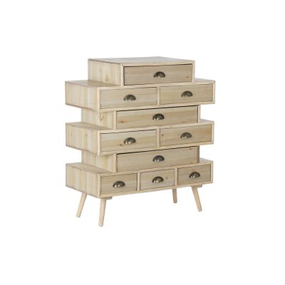 Byrå DKD Home Decor Naturell Gyllene Trä MDF Marinblå Ljusgrå (80 x 36 x 93 cm)