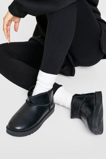 Mjuka Låga Boots I Pu, Black
