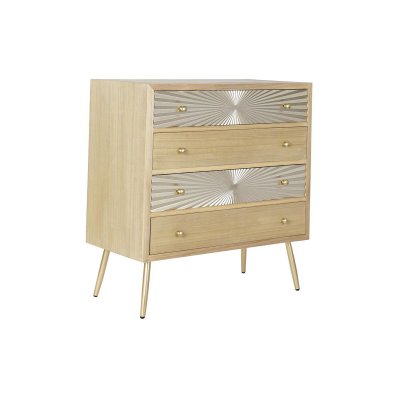 Kommod DKD Home Decor Gran Naturell Gyllene Metall Modern (80 x 40 x 87,5 cm)