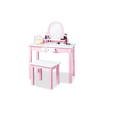 Pinolino Barns toalettbord Jasmin inkl. pall, rosa