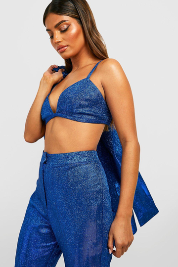 Glittrig Bralette, Blue