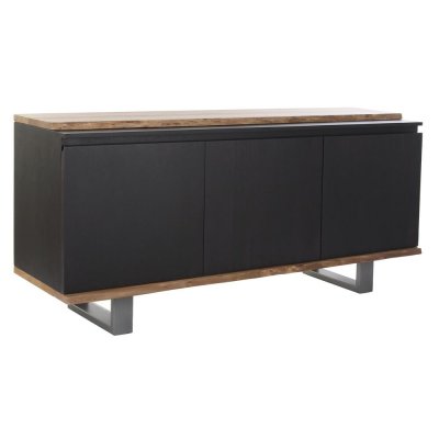 Skänk DKD Home Decor Svart Brun Mangoträ (160 x 42 x 72 cm)