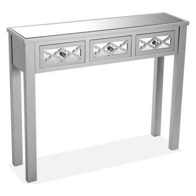 Hallmöbel med 3 lådor Silke Versa Silvrig Trä MDF/Granträ (25 x 78 x 97 cm)