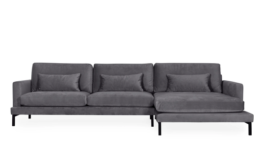 BOLUND Divansoffa Höger Velvet Mörkgrå
