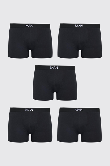 Plus Mönstrade Boxerkalsonger (5-Pack), Black
