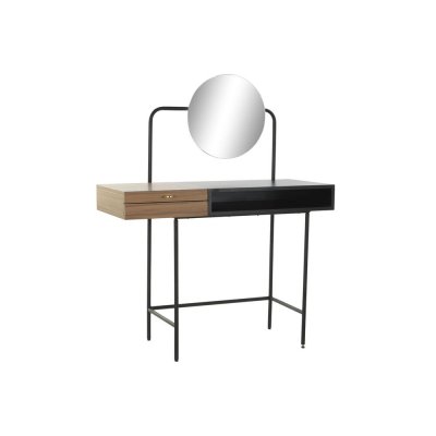 Spelare DKD Home Decor Brun Svart Metall Mangoträ Speglar (102.5 x 53 x 132 cm)
