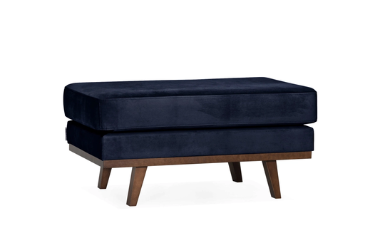 STOCKHOLM Fotpall Velvet Edition Blå