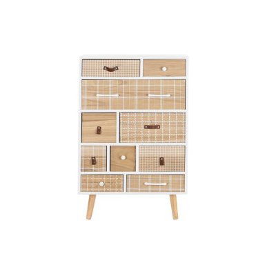 Byrå DKD Home Decor Naturell Vit Paulowniaträ (60 x 26 x 94 cm)
