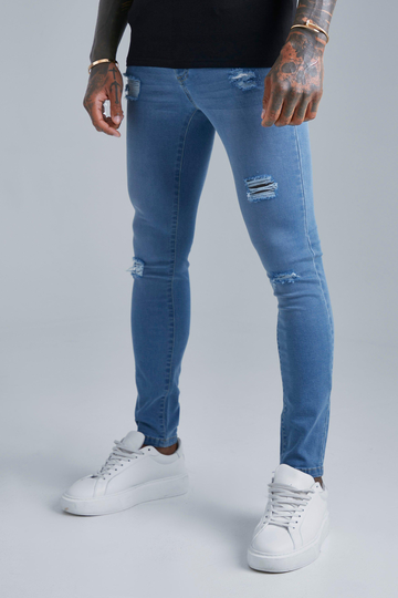 Super Skinny Jeans Med Slitage