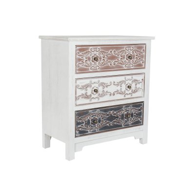 Kommod DKD Home Decor Brun MDF Vit Mörkgrå Arab (80 x 40 x 86 cm)