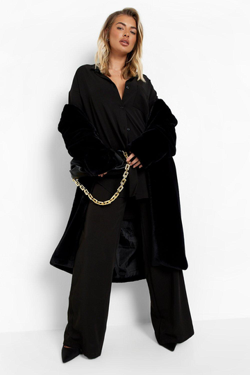 Byxor I Satin Med Vida Ben, Black