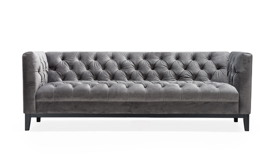 SOHO 3-sits Velvet Aluminium