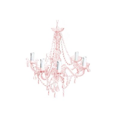 Taklampa DKD Home Decor Rosa Metall Akryl 25 W (51 x 51 x 100 cm)