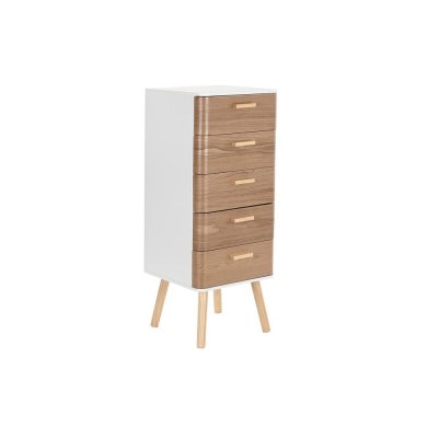 Byrå DKD Home Decor Naturell MDF Vit Bambu (40 x 43 x 104 cm)
