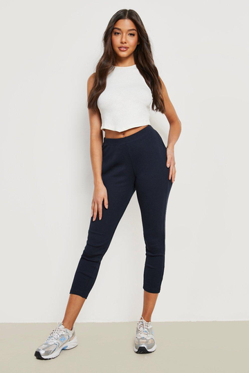 Basic Ribbade Leggings, Blue
