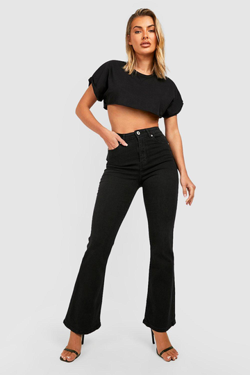 Högmidjade Utsvängda Jeans
