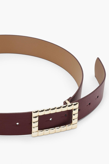 Bälte I Pu Med Spänne, Brown