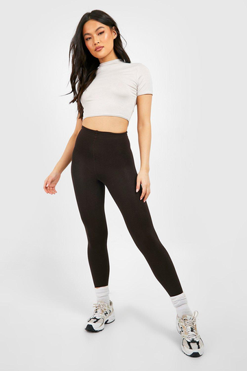 Högmidjade Leggings Med Fleecefoder, Brown