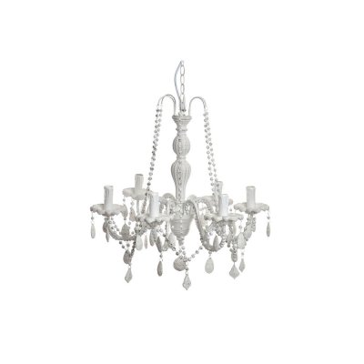 Taklampa DKD Home Decor Gran Metall Vit 220 V (58 x 58 x 56 cm)