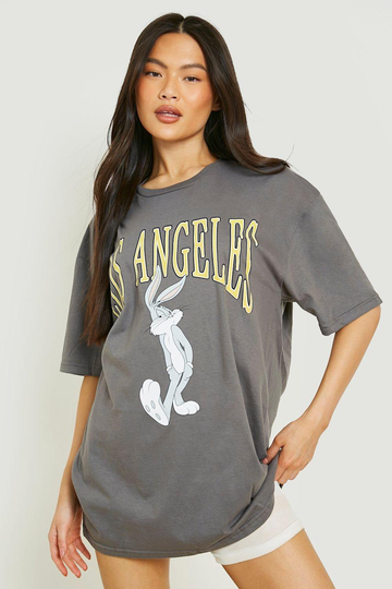 Bugs Bunnie Oversize T-Shirt Med Tryck, Grey