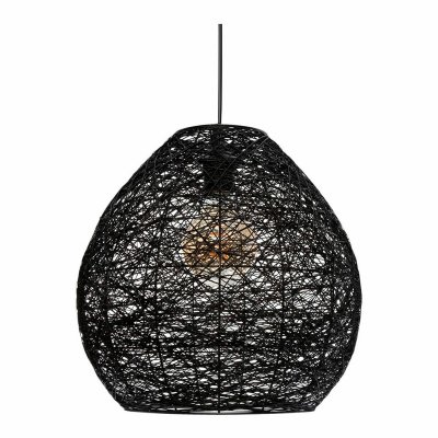 Taklampa Atmosphera Mona Papper Svart (Ø 34 x 35 cm)