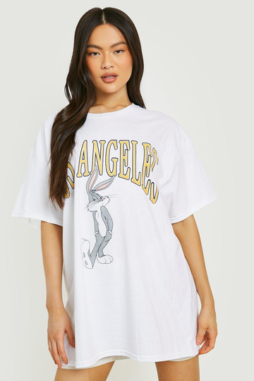 Bugs Bunnie Oversize T-Shirt Med Tryck, White