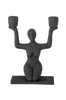 Lucie Ljusstake, Svart, Polyresin