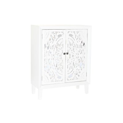 Skänk DKD Home Decor Vit Speglar Gran MDF (80 x 35 x 102 cm)